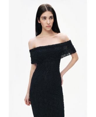 Women's Off-The-Shoulder Lace Maxi Dress