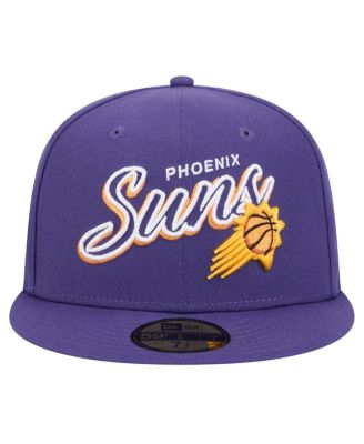 Men's Purple Phoenix Suns Sport Night Script Sided 59FIFTY Fitted Hat