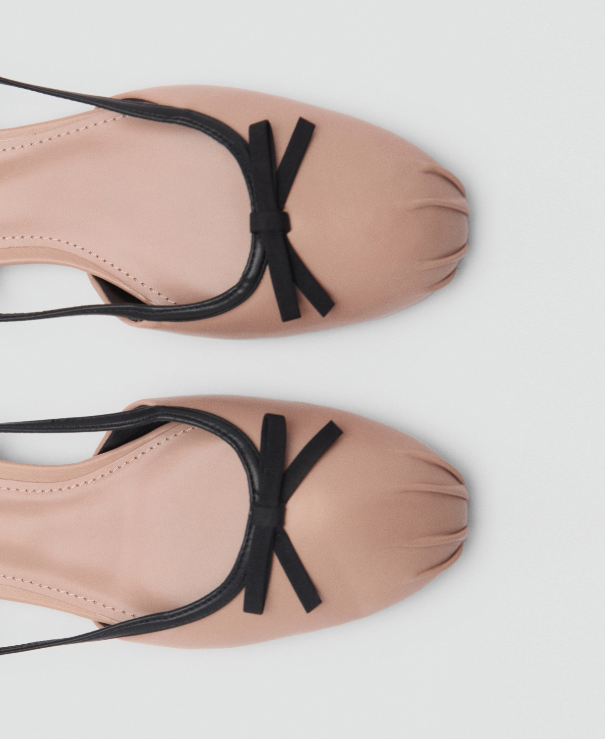 Shop Mango Women's Sling Back Ballerina Shoes In Nude