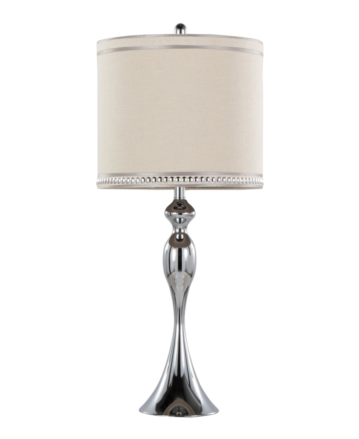 Lumisource Ashland 27" Metal Table Lamp, Set Of 2 In Silver,white