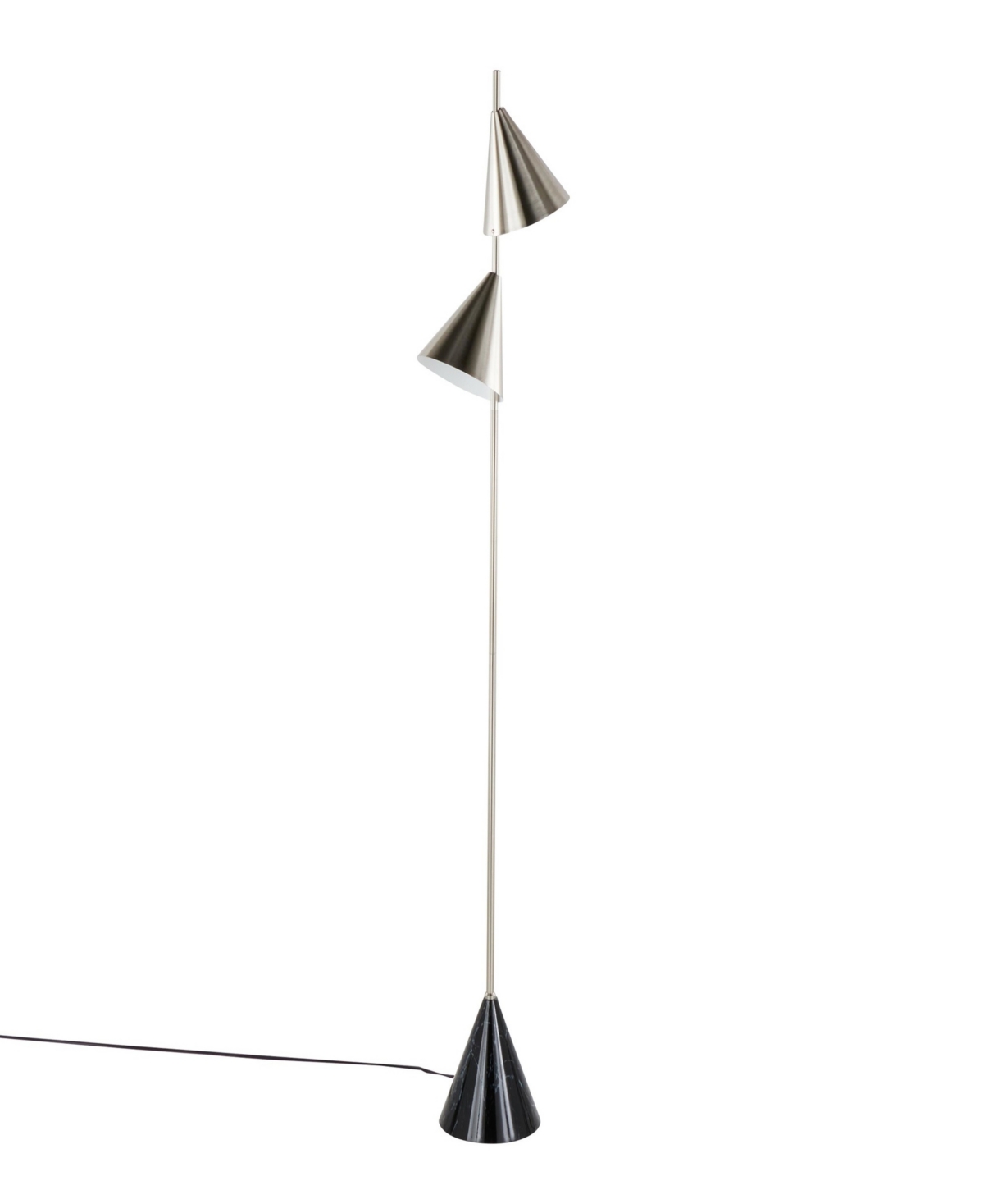 Lumisource Cone 65 Metal Floor Lamp In Silver,black