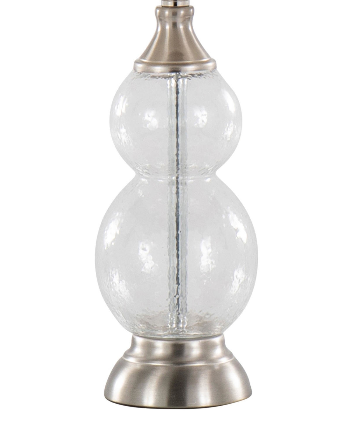 Lumisource Belle 20" Glass Accent Lamp, Set Of 2 In Clear,silver