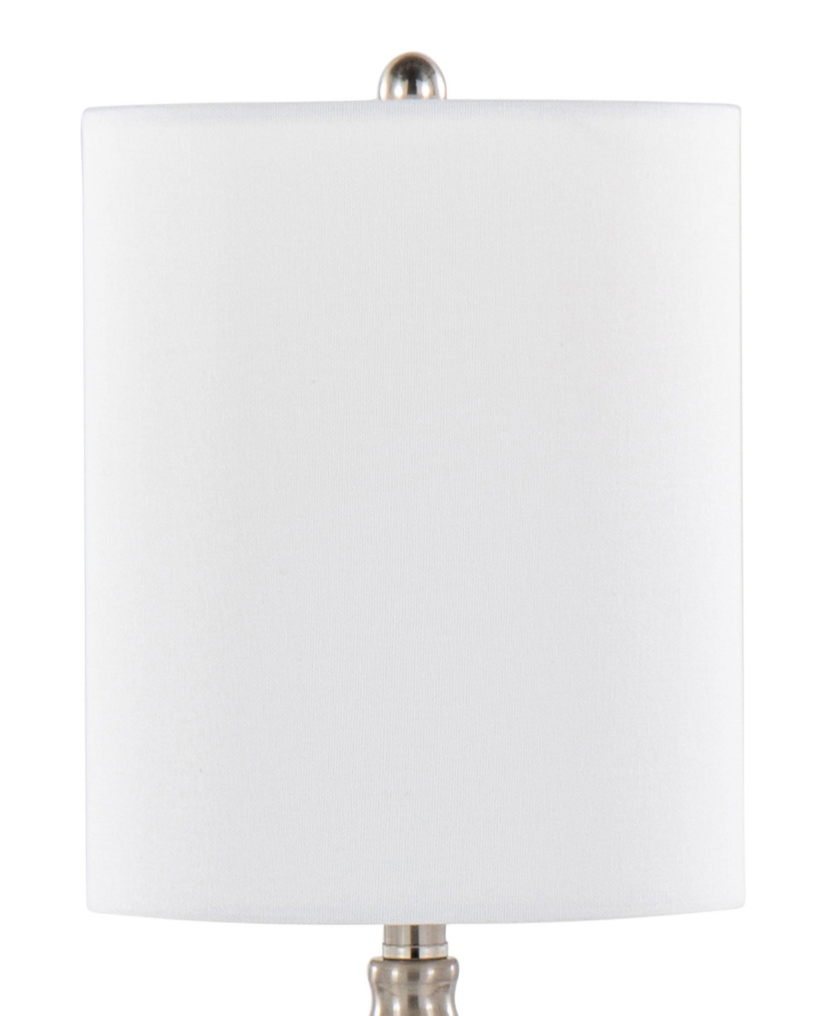Lumisource Belle 20" Glass Accent Lamp, Set Of 2 In Clear,silver