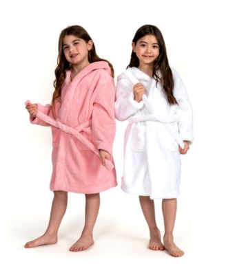 Kids Super Plush Double Brushed Hooded Polyester Bathrobe