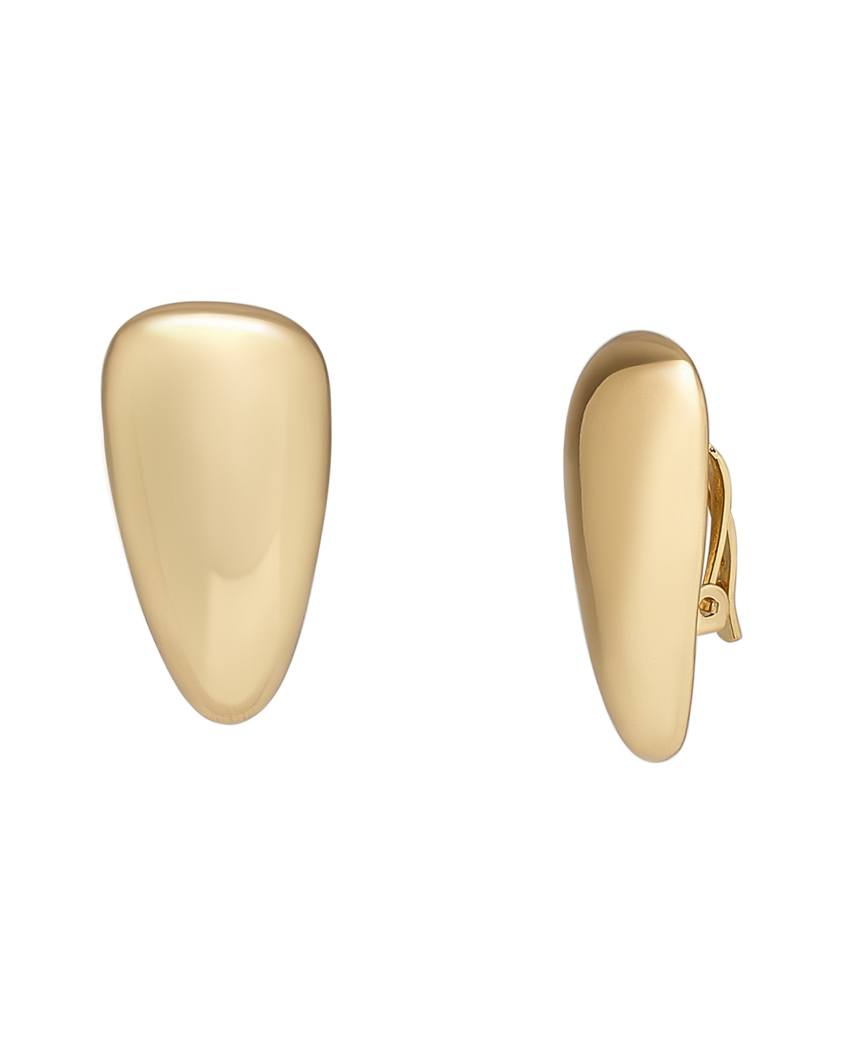 Leaf Clip On Earrings - Gold