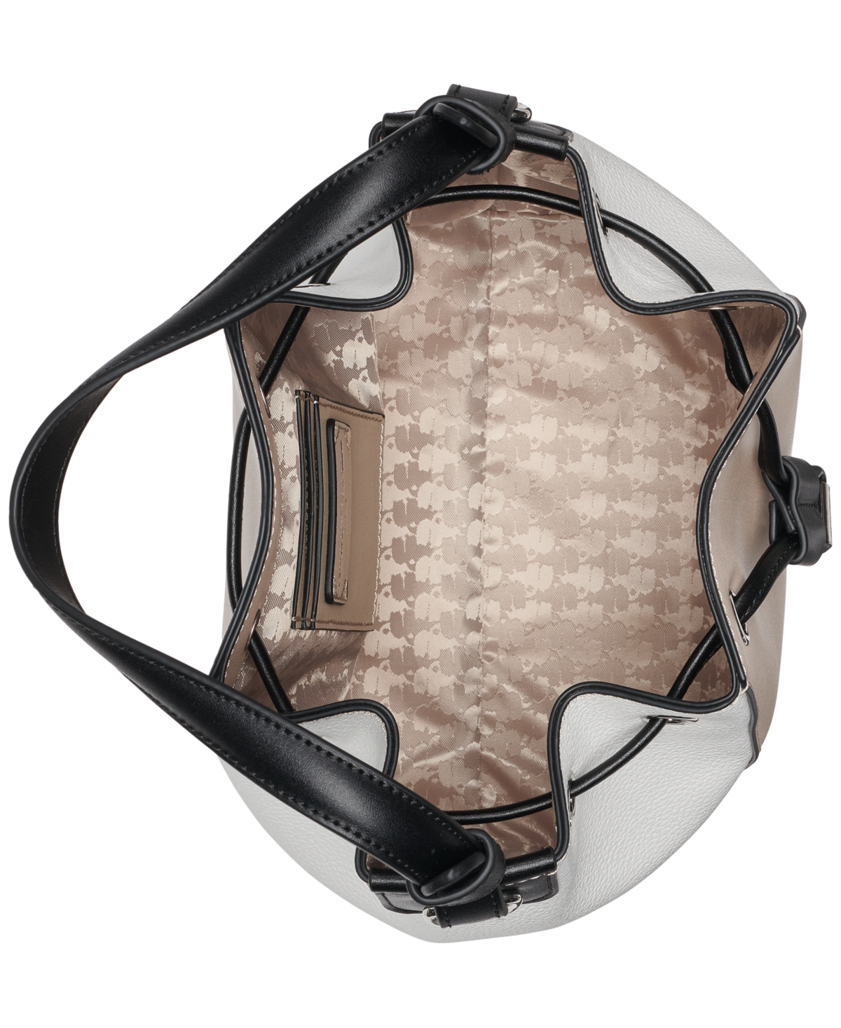 Karl Lagerfeld Adele Bucket Bag In White,shell