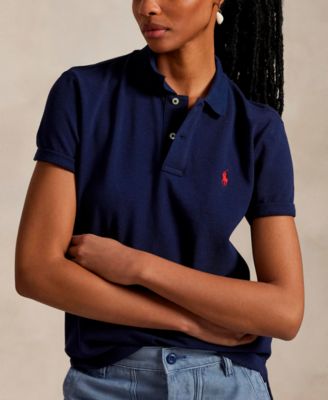 Women's Classic-Fit Mesh Polo Shirt