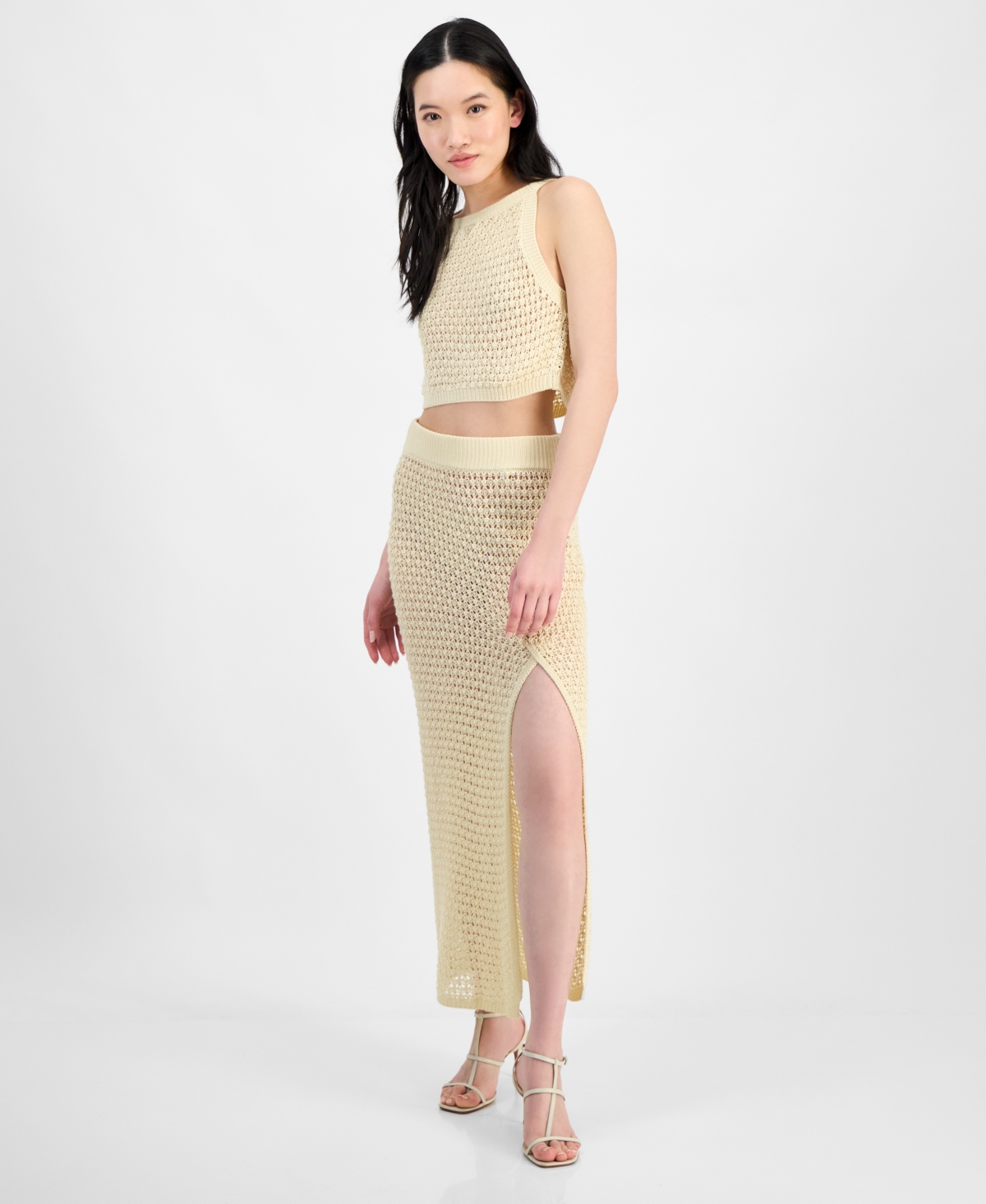 Women's Crochet Skirt - Pearl White