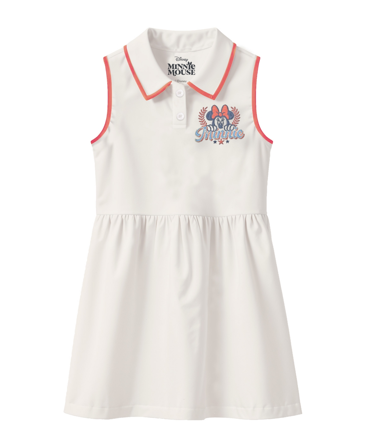 Disney Kids' Toddler And Little Girls Minnie Pique Cvc Dress