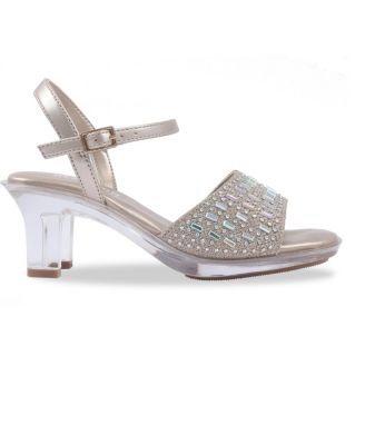 Little and Big Girls Cinderella Shine Almond Toe Heels