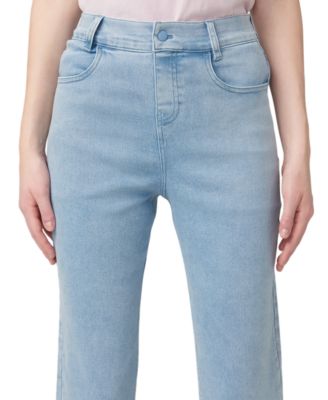 Women's Ruffled-Hem Denim Skimmer Leggings