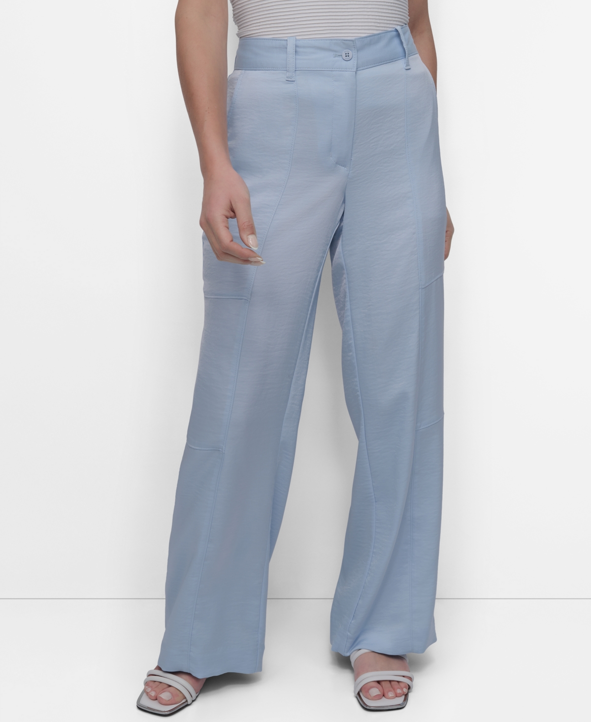 Women's High-Rise Wide-Leg Trousers - Light City Khaki