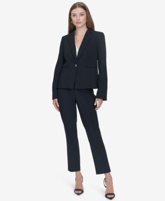 Women's Logo-Hardware Single-Button Blazer
