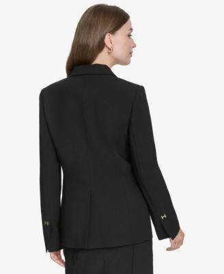 Women's Contrast-Lined Two-Button Blazer