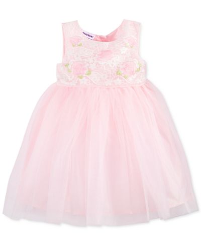 Blueberi Boulevard Baby Girls' Flower & Tulle Party Dress - Dresses ...
