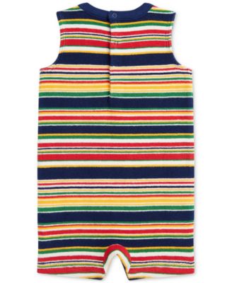 Baby Boys Striped Terry Romper
