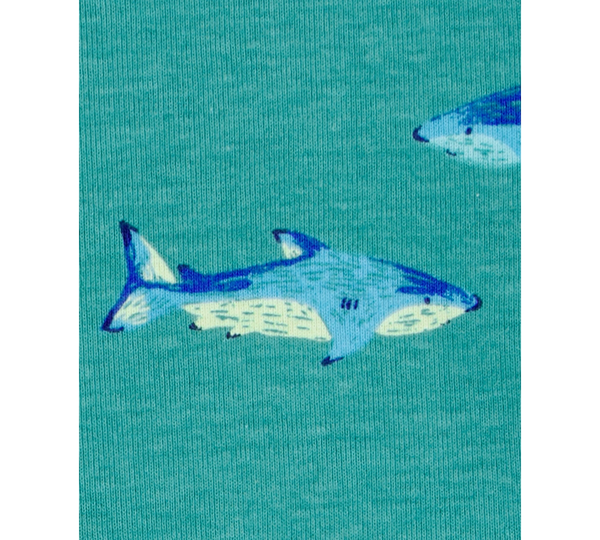 Shop Carter's Toddler Boys 4-pc. Shark-print Cotton Pajamas Set In Green