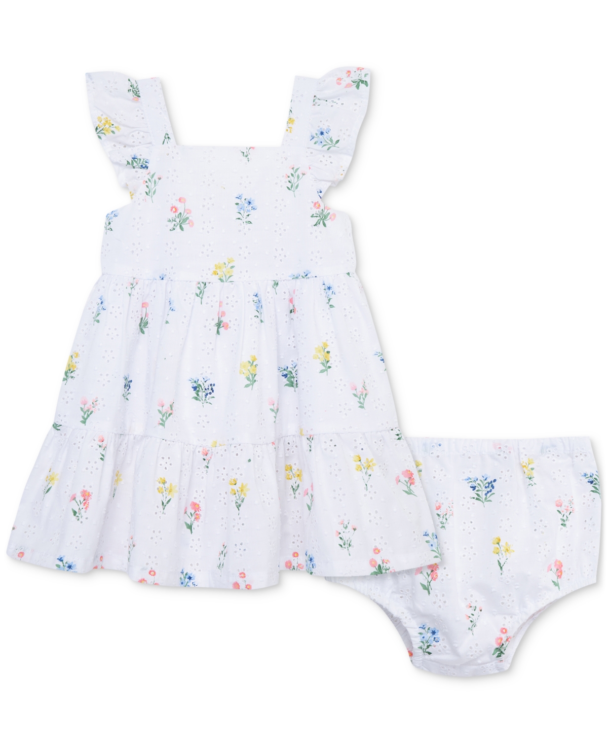 Little Me Garden Cotton Sundress & Bloomers