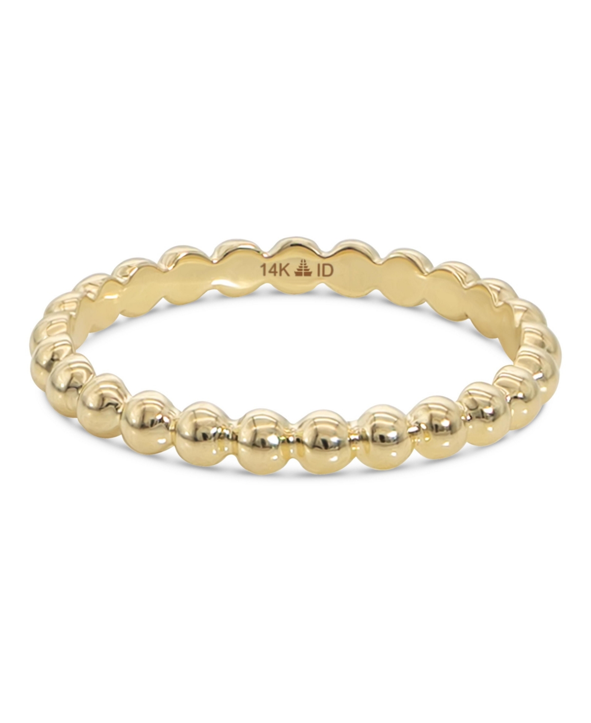 Bead Ring in 14K Gold, Size 7, approx. 1.9 grams. - Gold