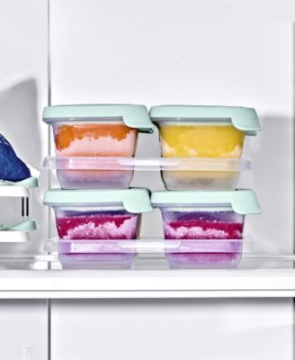 Tot Silicone 4-Pack Baby Blocks Food Storage Containers