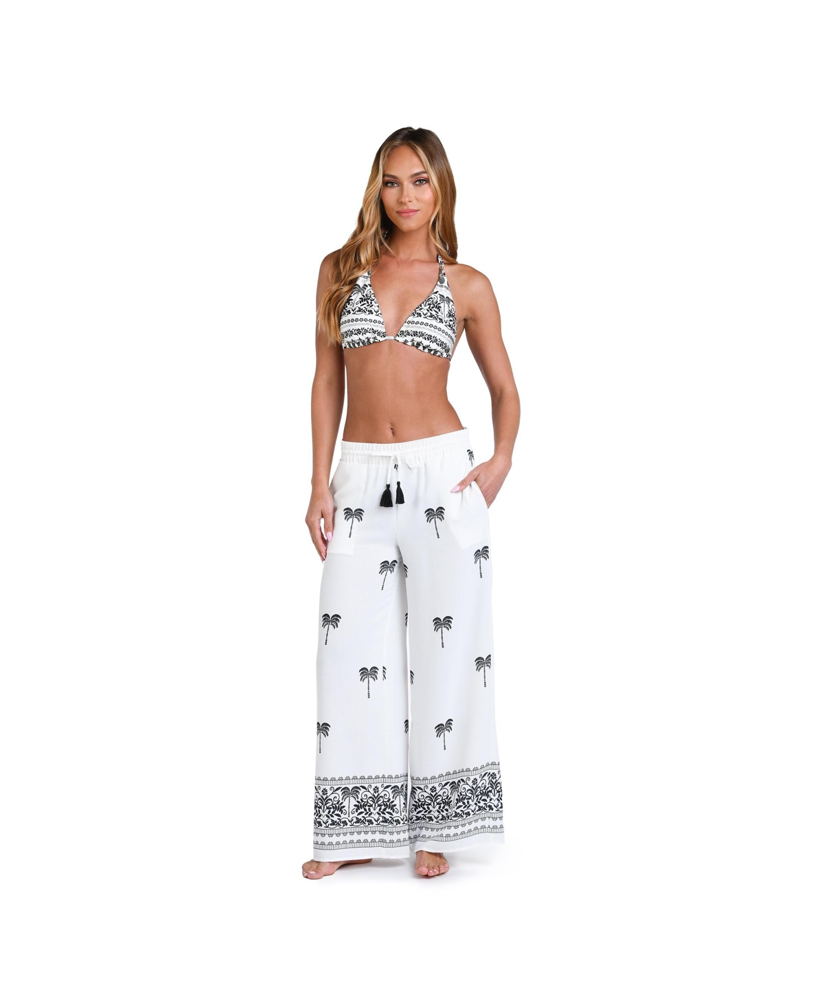 Women's Cover Up Swim Ivory Coast Beach Pant - Ivory