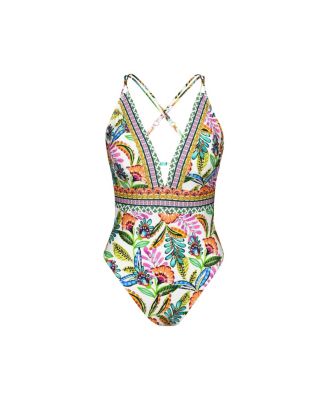 Women's One Piece Swimsuit Jungle Jive V Plunge
