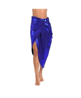 Women's Cover Up Swim Sea Sparkle Convertible Faux Wrap