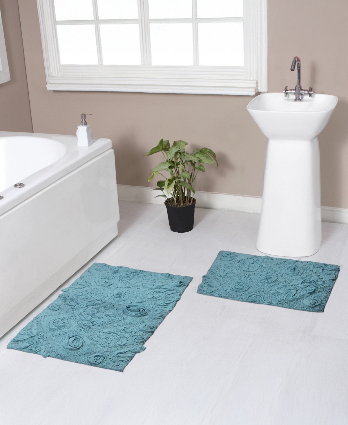 Home Weavers Modesto 2-pc. Bath Rug Set In Turquoise