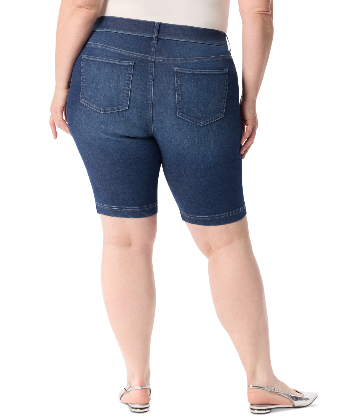Gloria Vanderbilt Plus Size Shape Effect Bermuda Shorts In Metz