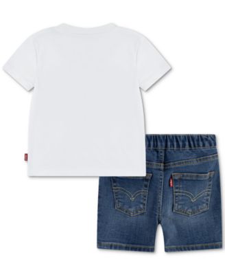 Baby Graphic T-Shirt & Denim Shorts, 2 Piece Set