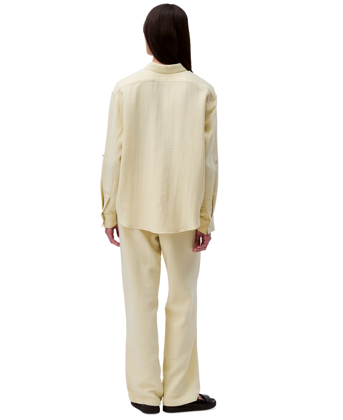 Calvin Klein Jeans Est.1978 Women's Double Gauze Pull-on Pants In Hay