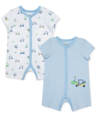 Little Me - Baby Boys Golf Rompers, Pack of 2