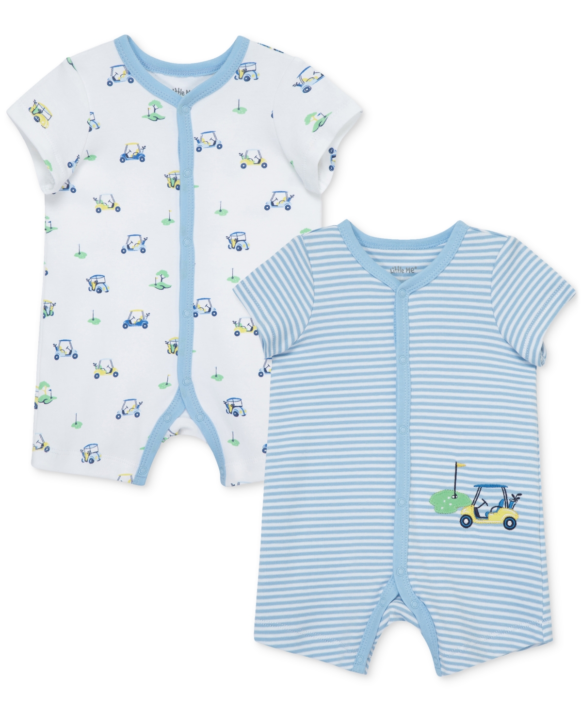 Shop Little Me Baby Boys Golf Rompers, Pack Of 2