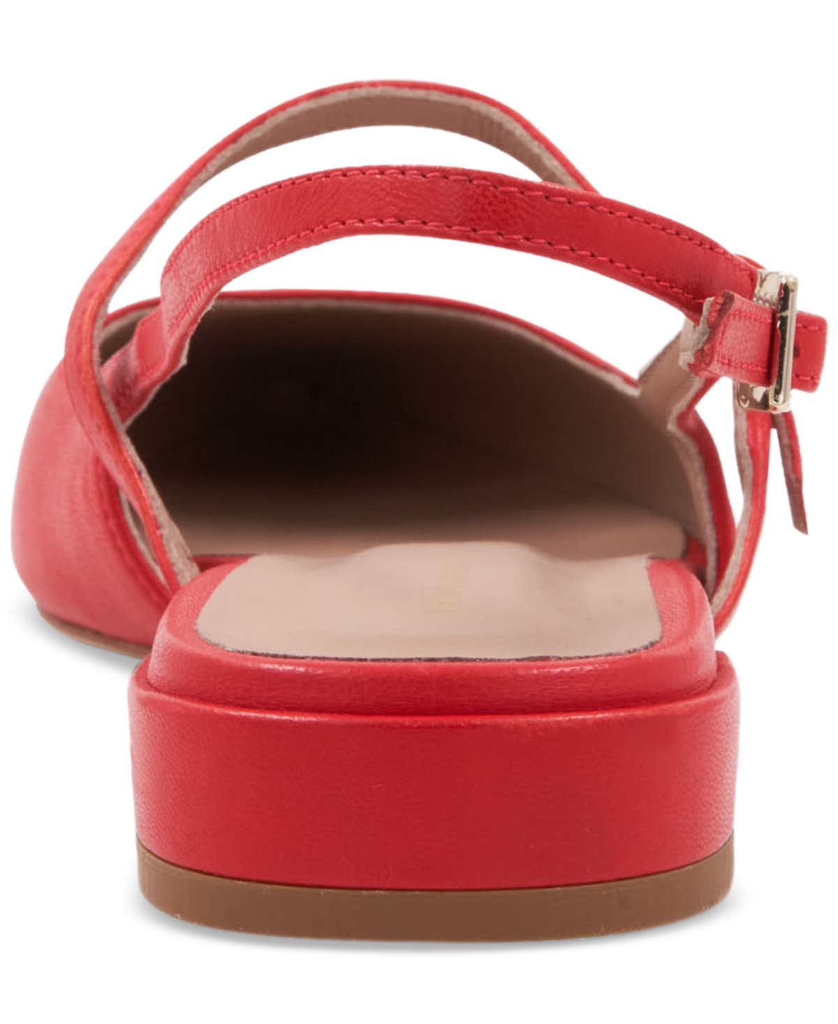 Bruno Magli Martina Slingback Mary Jane Pointed Toe Flat In Red