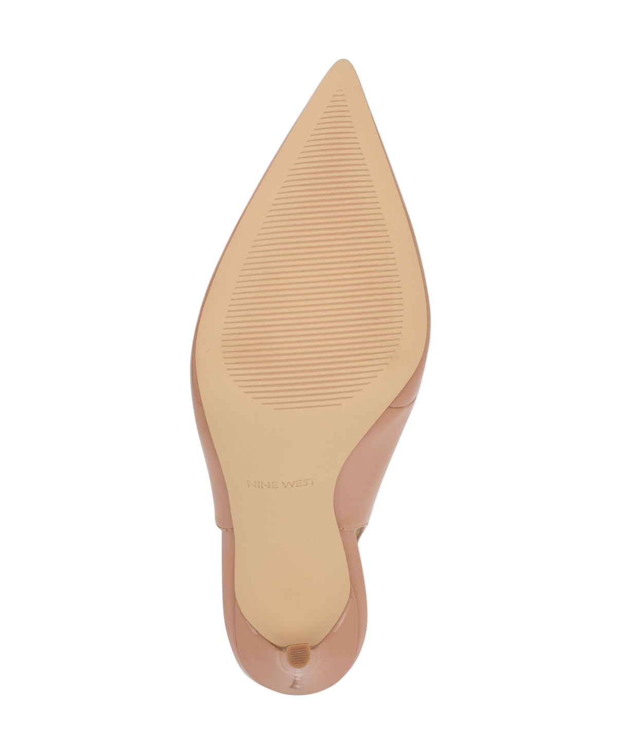 Nine West Feather Slingback Pump In Light Natural Patent