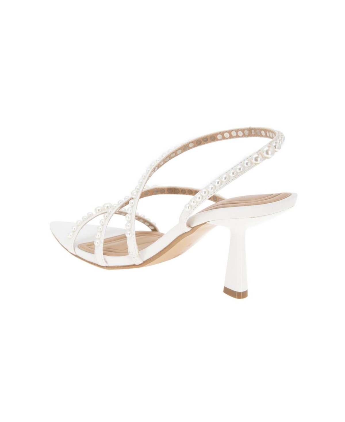 BCBGENERATION WOMEN'S IMANI CULTIVATED PEARL STRAPPY DRESS SANDALS 