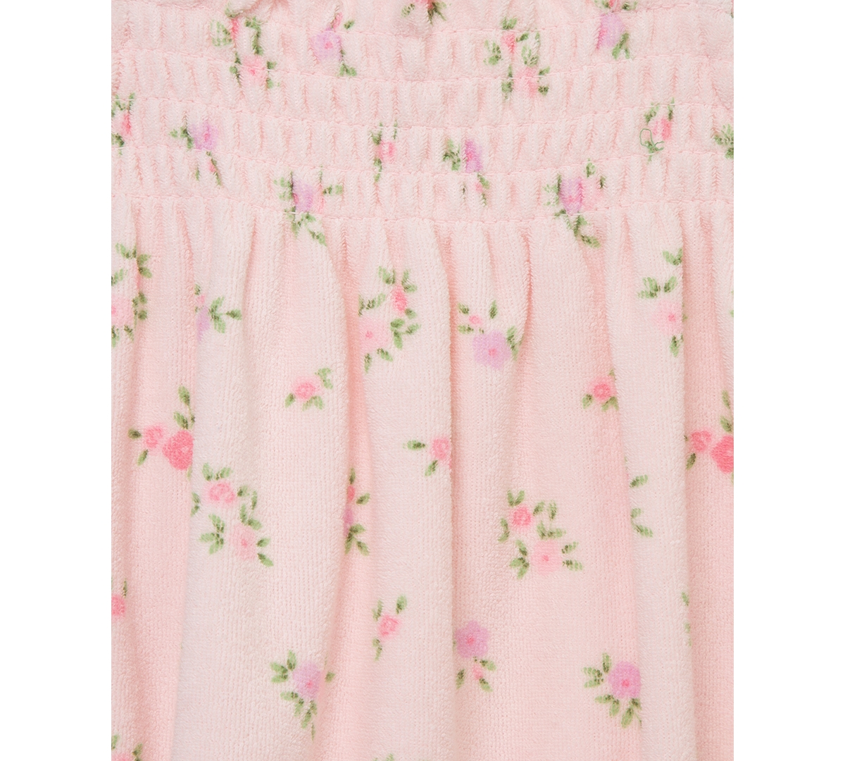 Little Me Floral Terry Cloth Bubble Romper & Hat Set