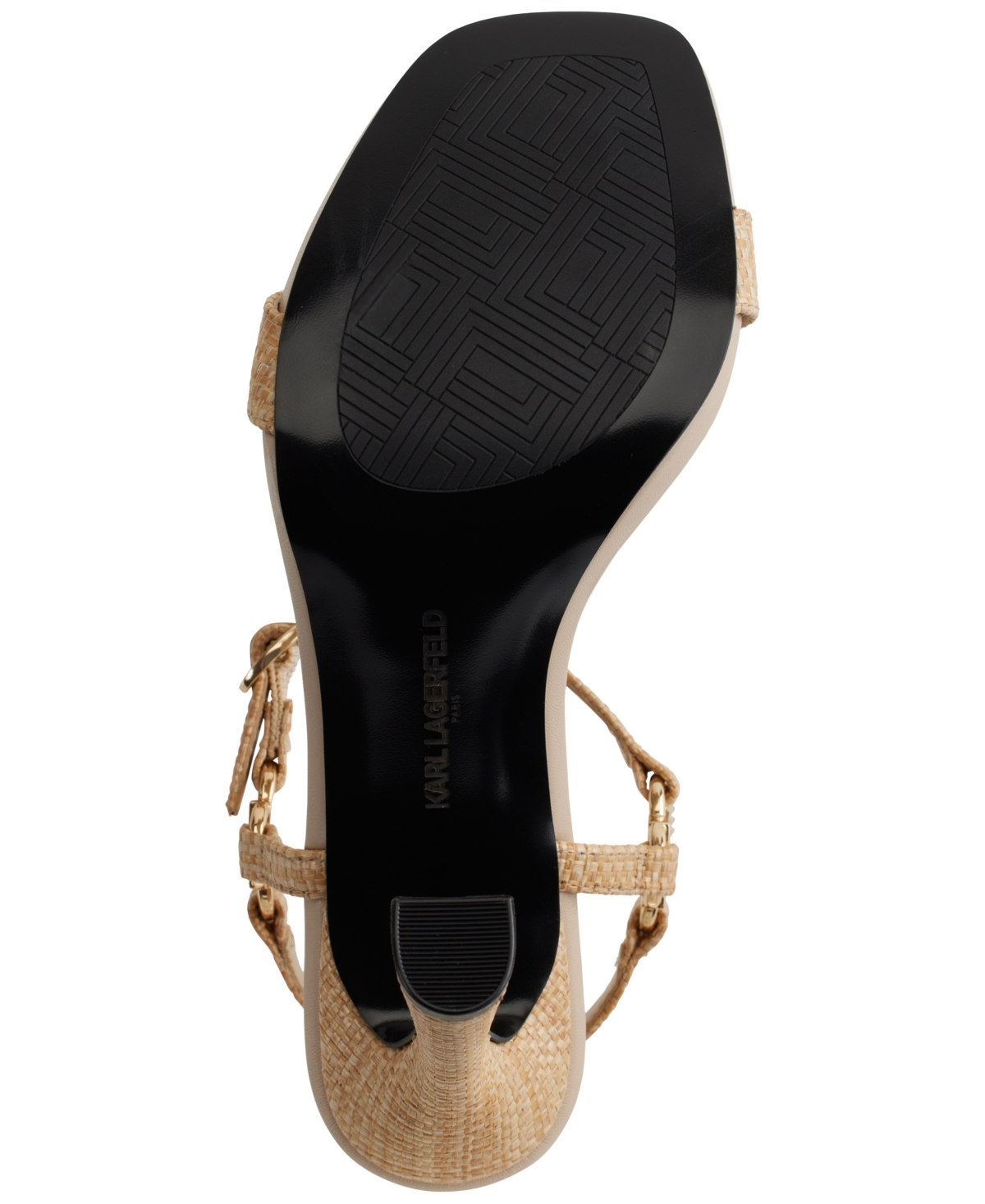 Shop Karl Lagerfeld Women's Cybil Ankle Strap Dress Sandals In Natural