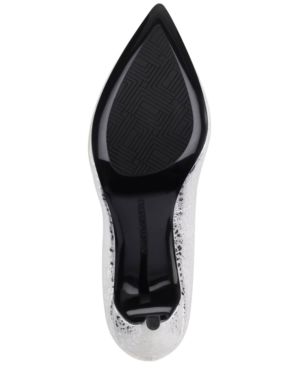 Shop Karl Lagerfeld Women's Royale High Pumps In Silver