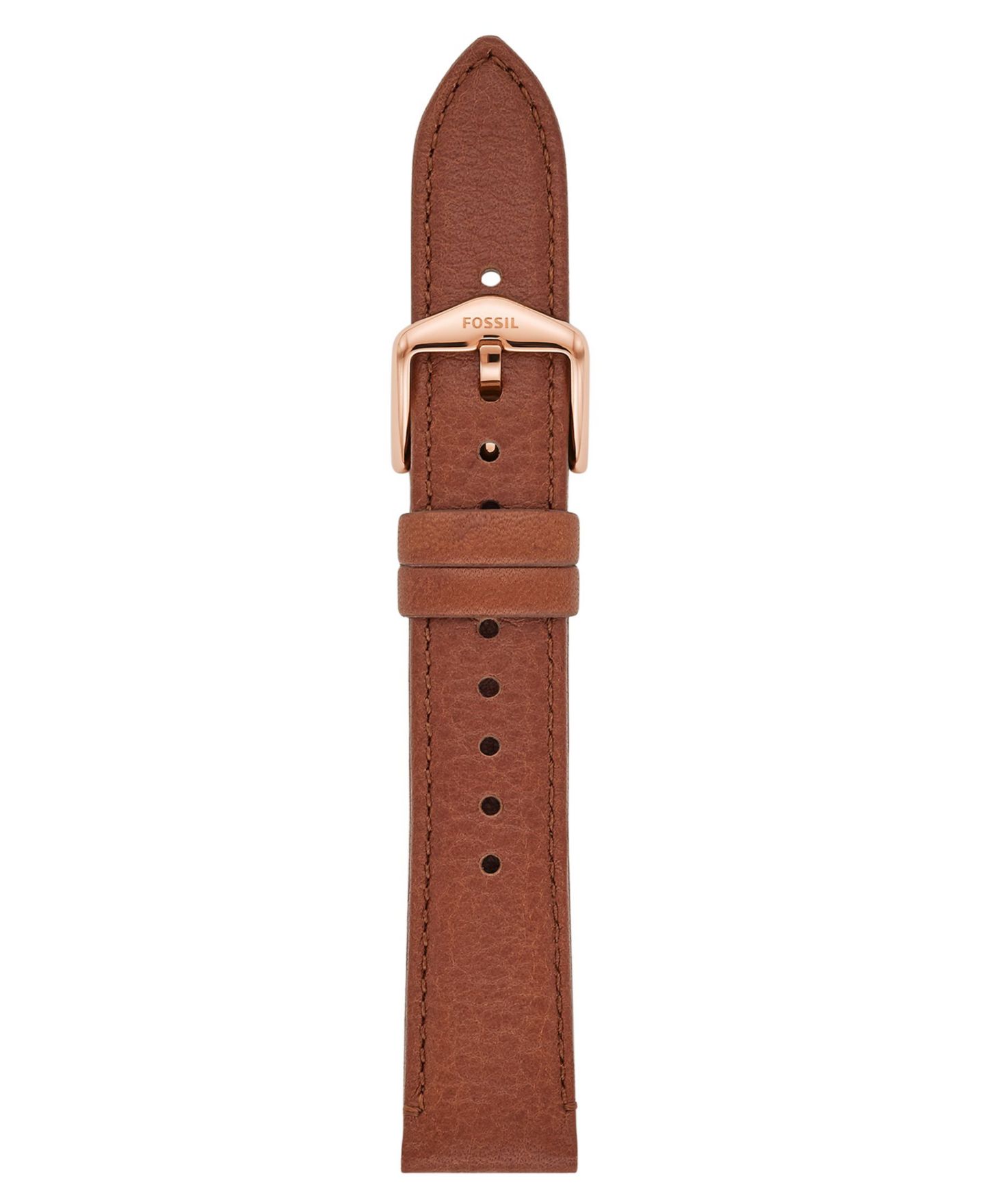 Женский ремешок для часов Fossil Brown Leather Watch Band, 18mm — фото 1