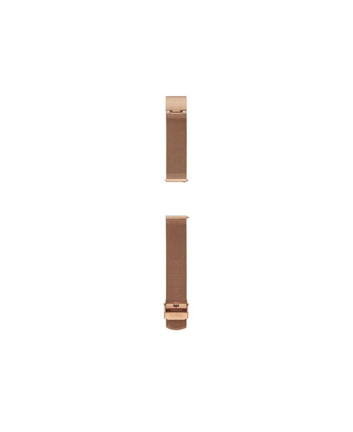 Fossil Women's Rose Gold-tone Stainless Steel Mesh Band, 18mm In Rose Gold Tone