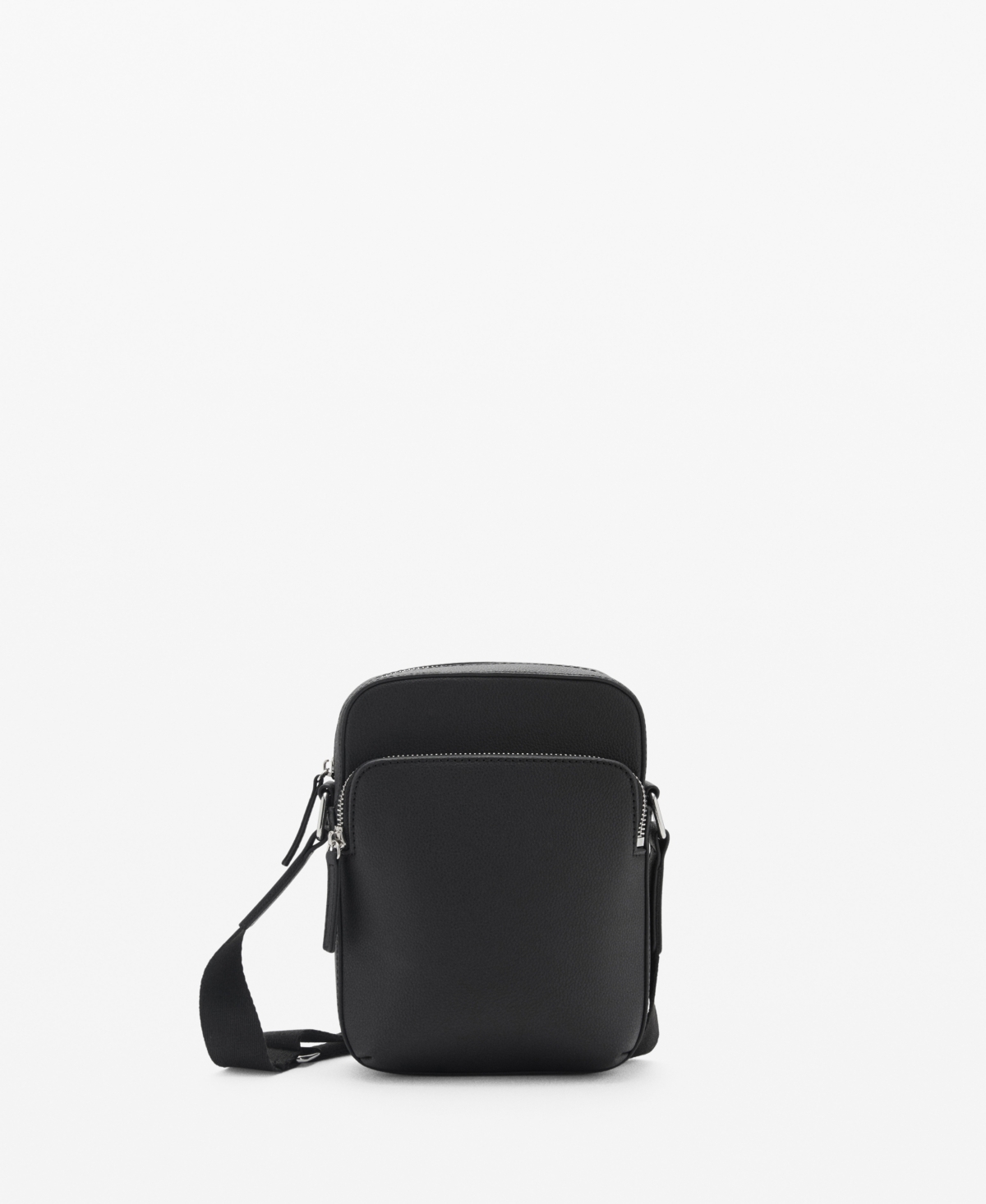 MANGO MEN'S PATENT FAUX-LEATHER SHOULDER BAG 