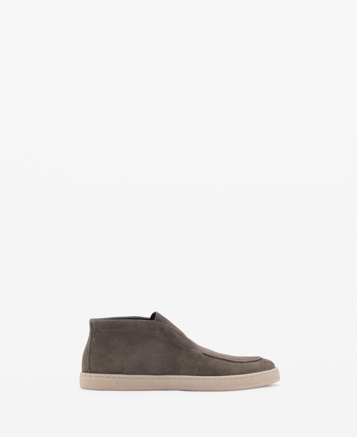 Mango Suede Slip-on Boot In Khaki