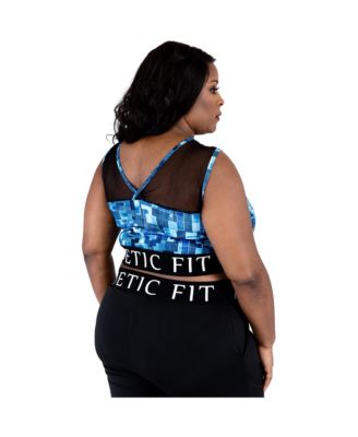 Plus Size Mesh V-Back Sports Tank Top