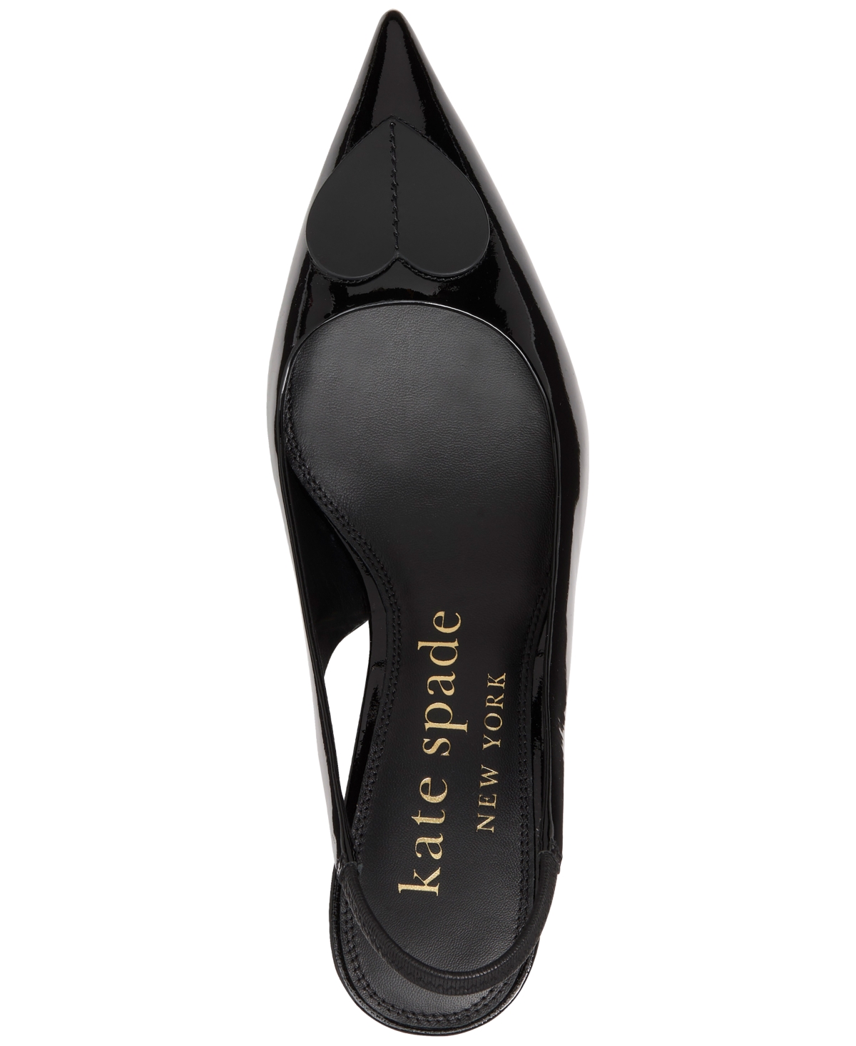 Kate Spade New York Lover Slingback Pointed Toe Kitten Heel Pump In Black
