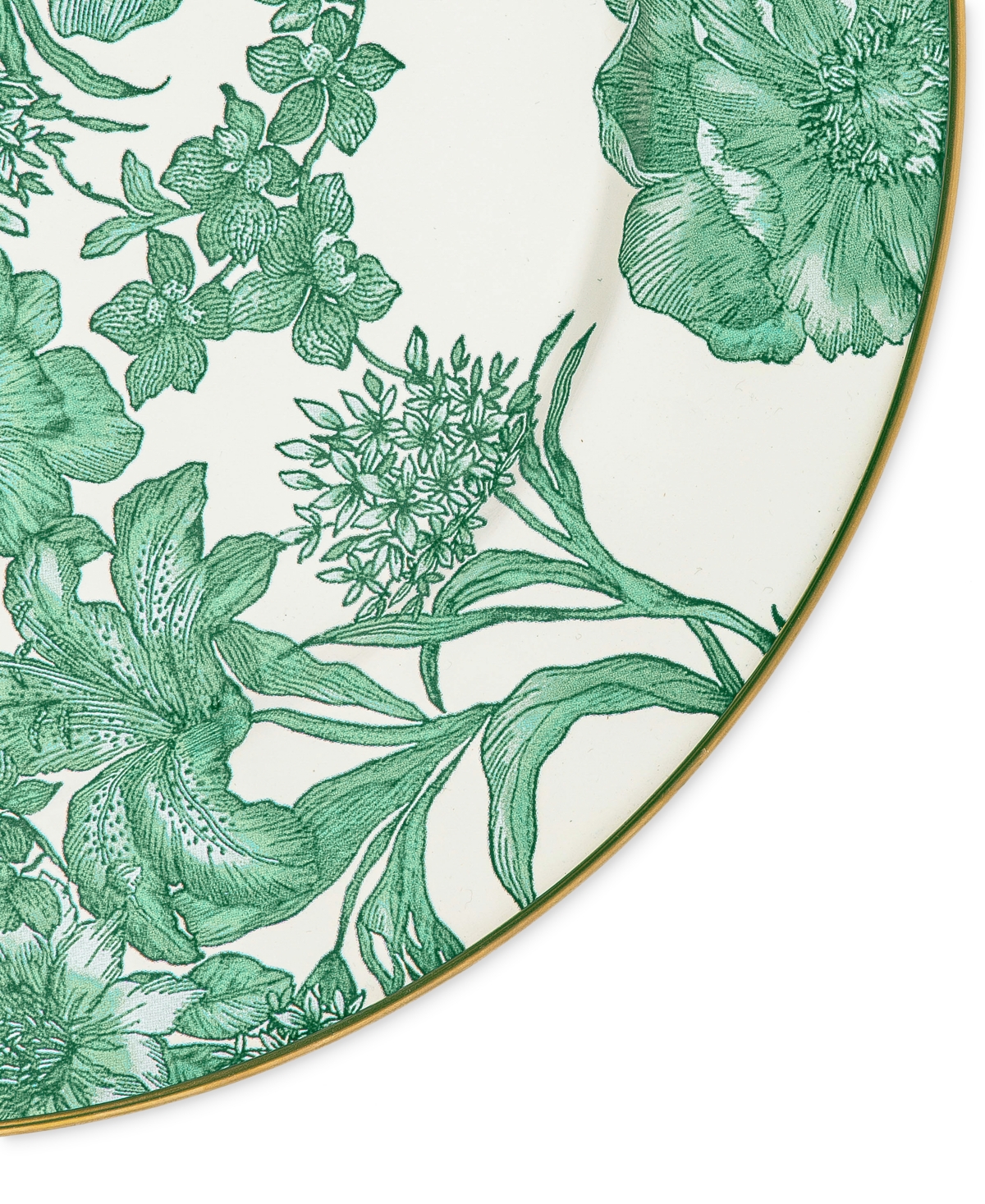 Mackenzie-childs Emerald English Garden Charger Plate