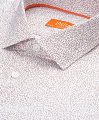 Men's Slim Flit Micro Floral Print Button-Front Dress Shirt