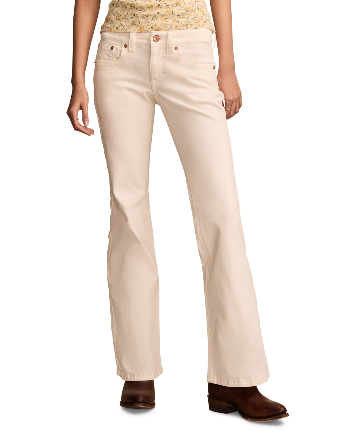 Lucky Brand Women's Low-Rise Flare-Leg Jeans - White Lies Wash