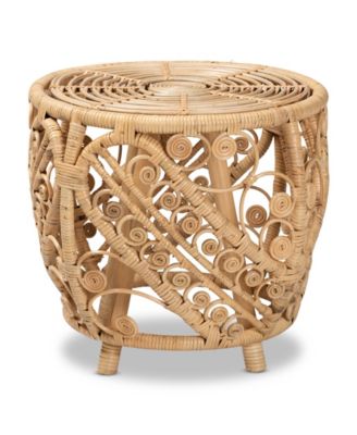 23.2" Finished Rattan Damani Modern Bohemian Dining Chair