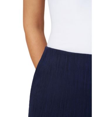 Women's Stripe Slim Fit Pull On Cropped Pant